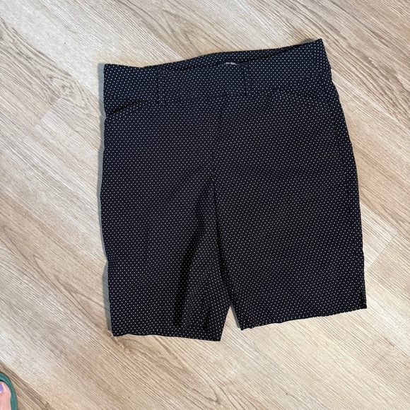 Hilary Radley Pants - Hilary Radley Black Polka‎ Dot Bermuda Shorts Women's Med